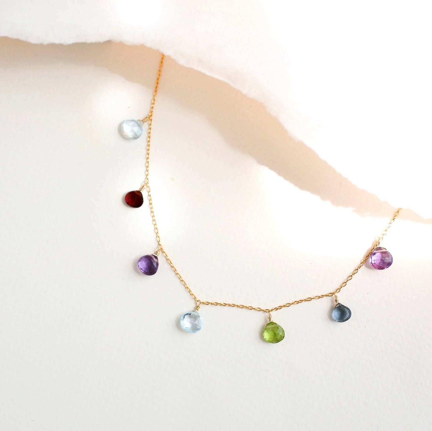 Silver Rainbow Sparkler Necklace