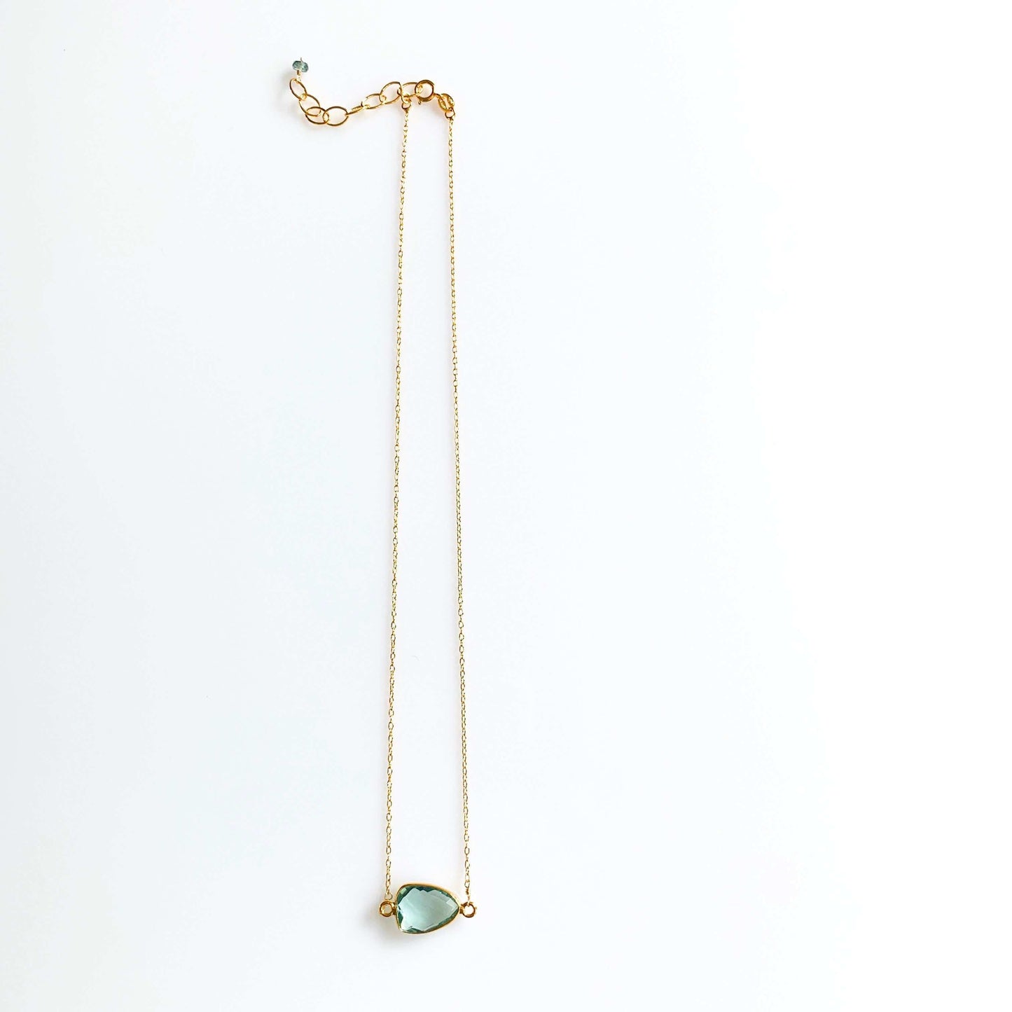London Blue, Citrine and Garnet Minimalist Necklaces