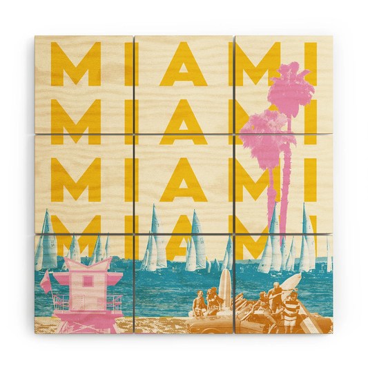 Miami Wood Wall Mural