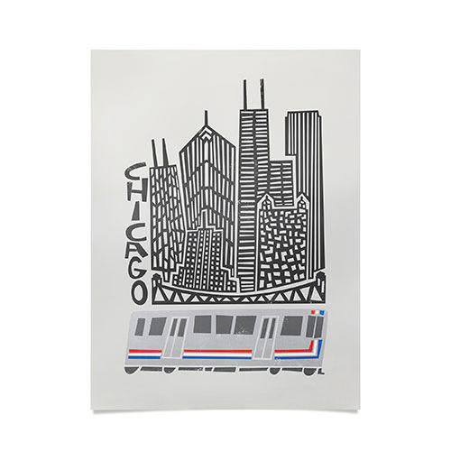 Chicago Cityscape Poster Art