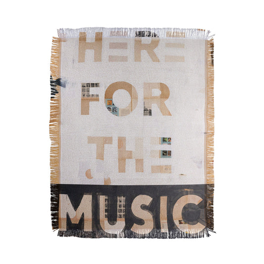 Here for the Music Woven Throw Blanket - Midweight