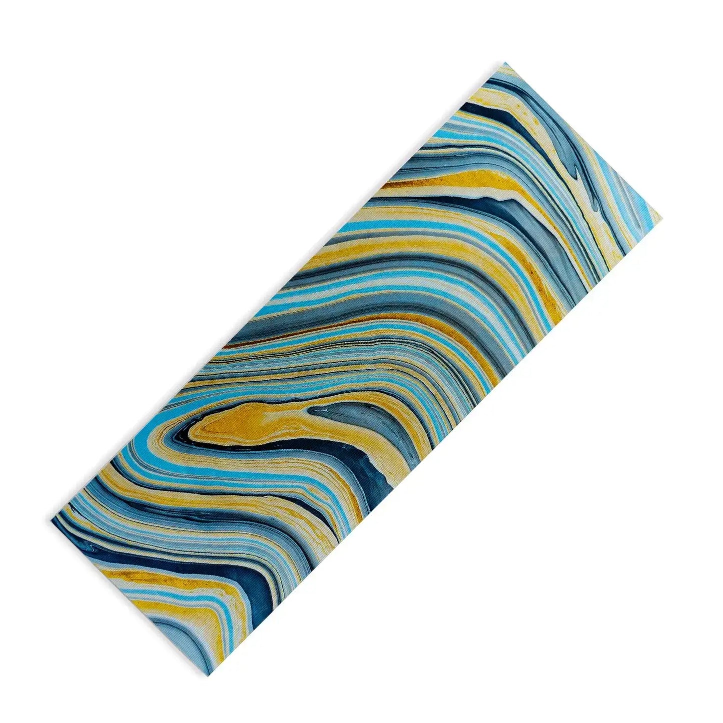 Blue Marbled Waves Yoga Mat