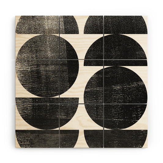 Modern Circles Wood Wall Mural