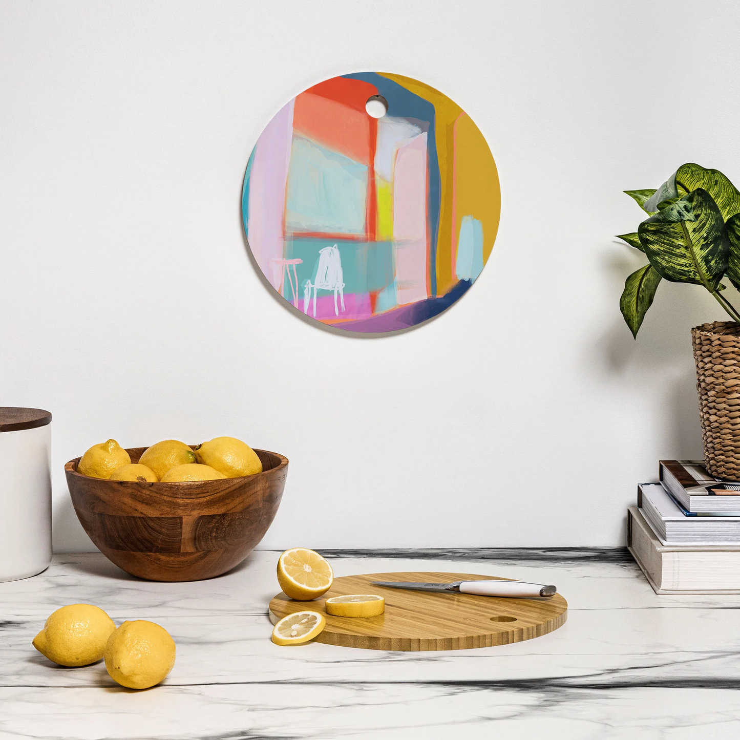 The Balcony Round Bamboo Cutting Board