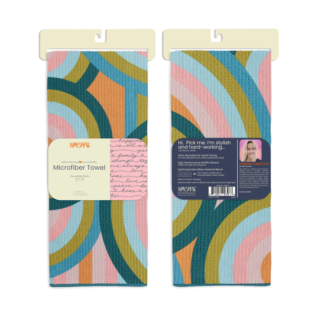 Rainbow Connection Microfiber Tea Towel