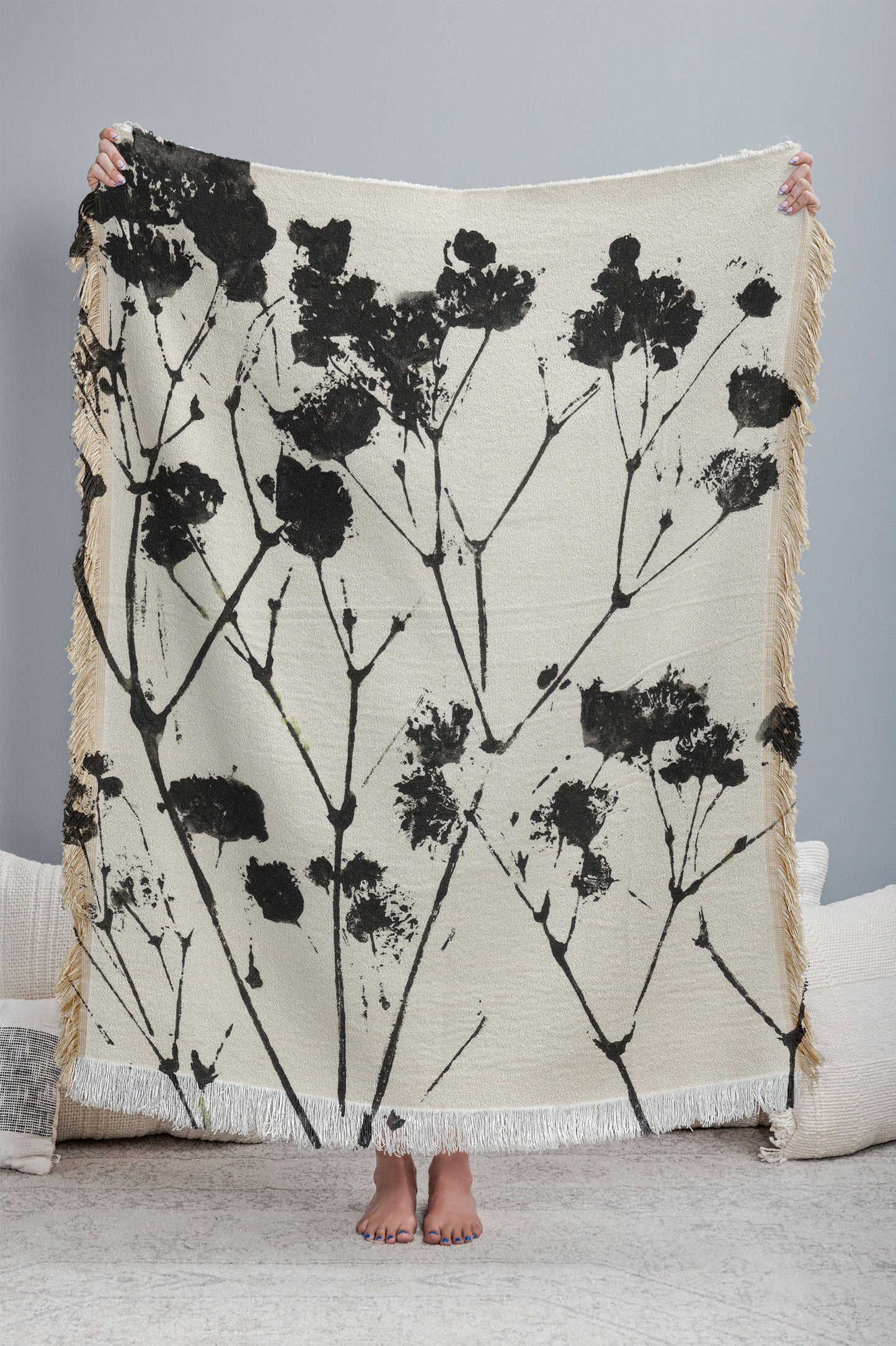 Gypsophila Woven Throw Blanket - Midweight