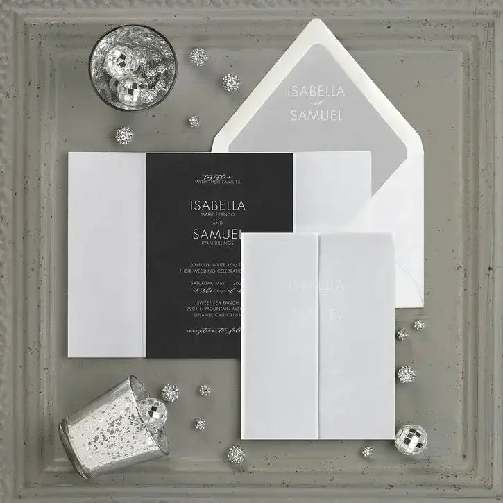 Typography Invitation with Vellum Wrap