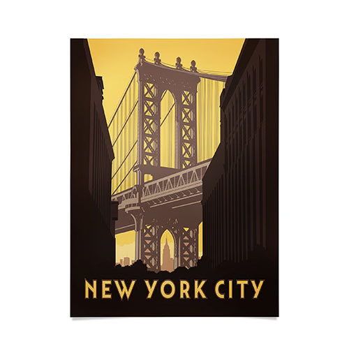 NYC Manhattan Bridge Poster Art