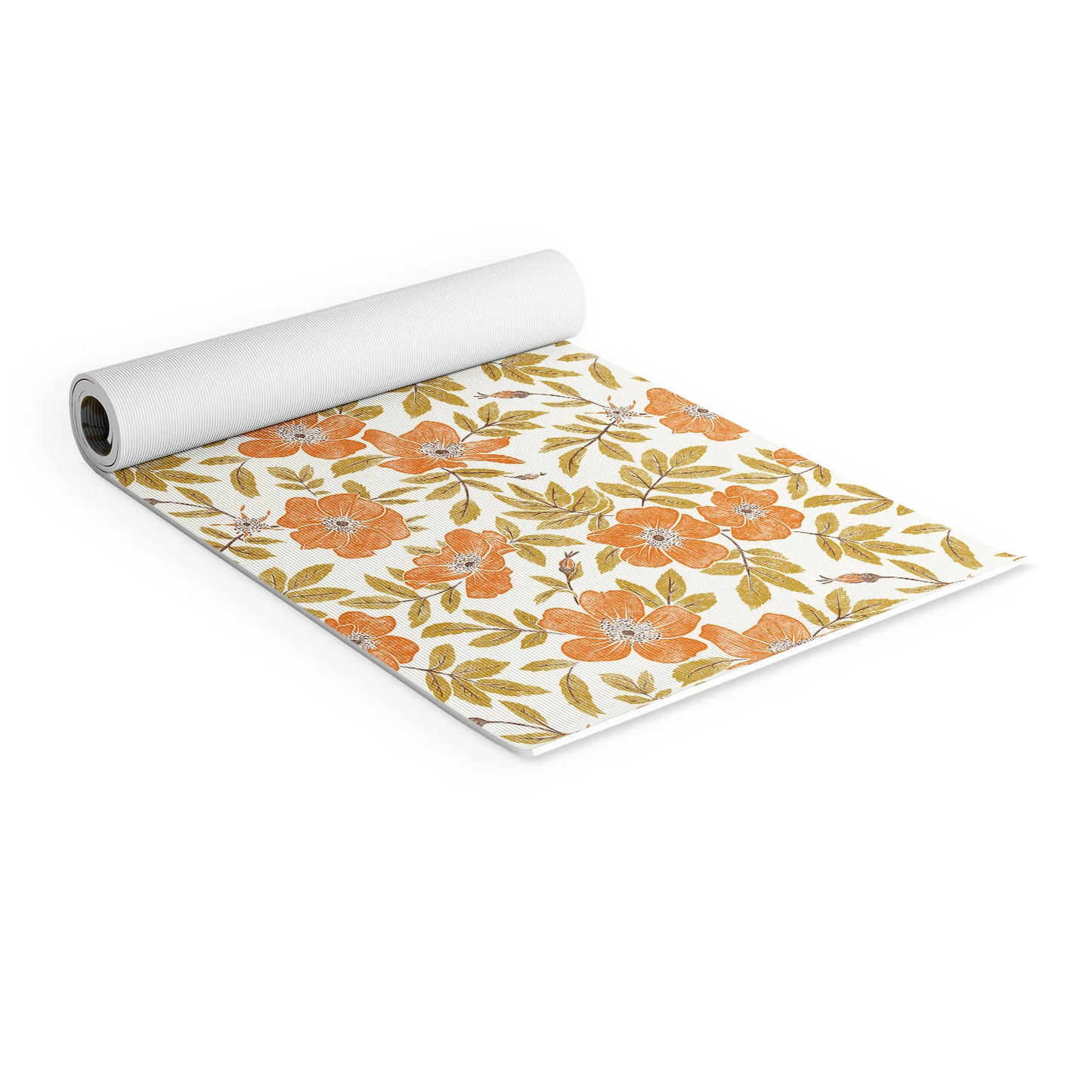 Vintage Wild Mountain Roses Yoga Mat