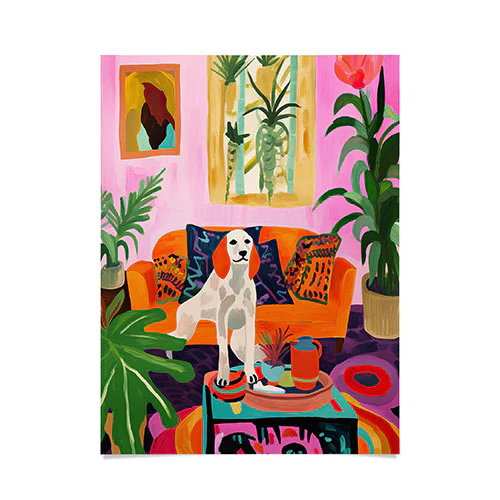 Boho Dog Poster Art