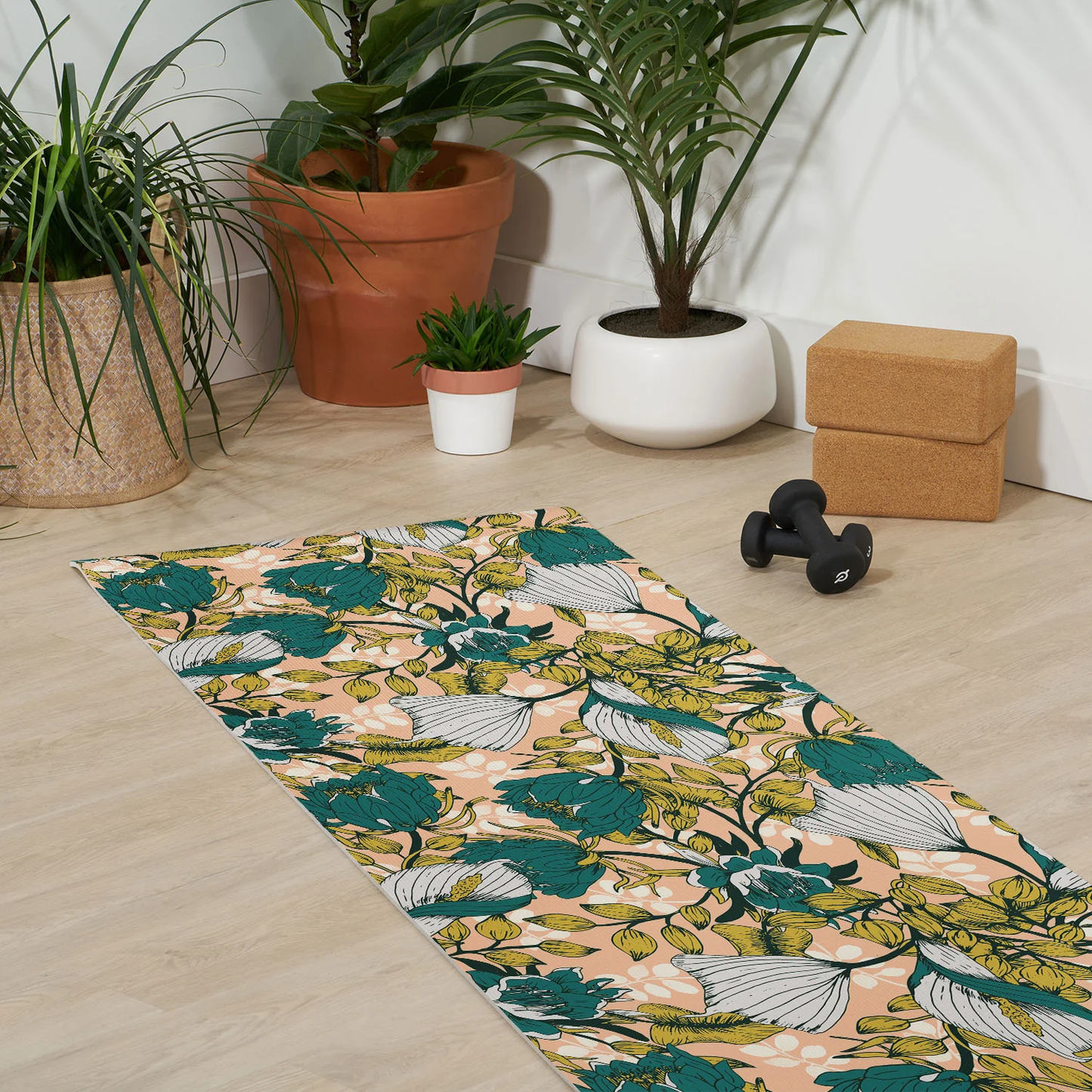 Tropical Autumnal Bloom Yoga Mat