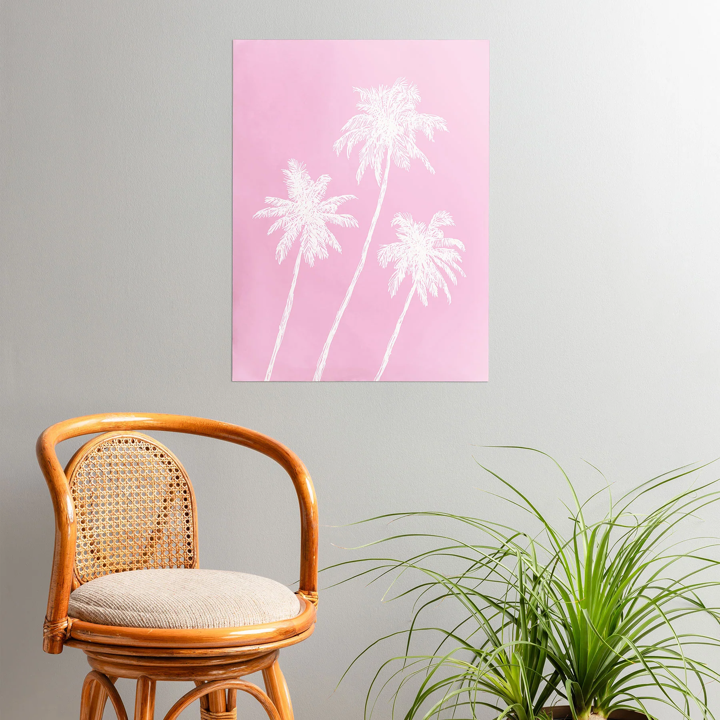 Pink Palm Trees Poster Art