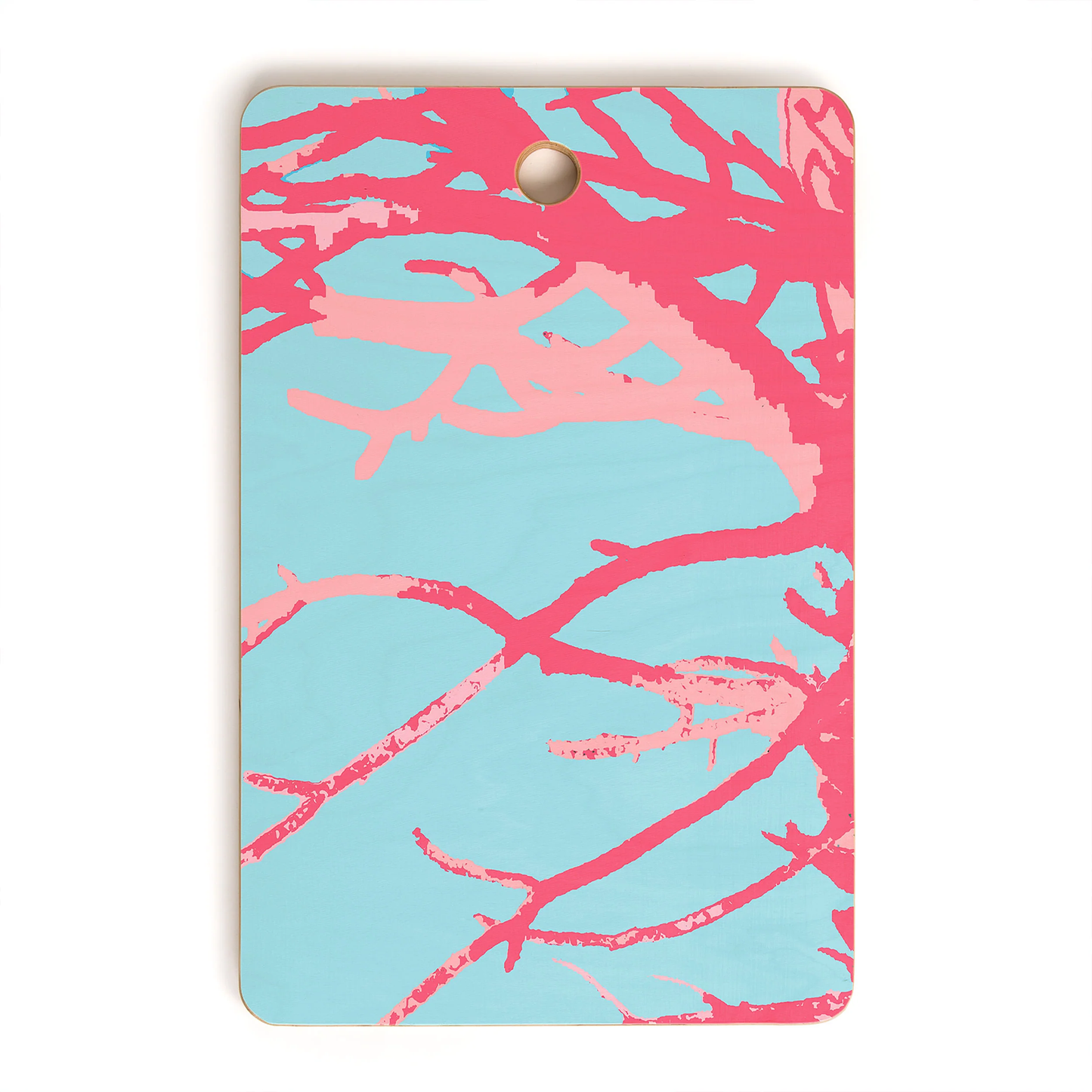 Pink Seaweed Bamboo Cutting Board