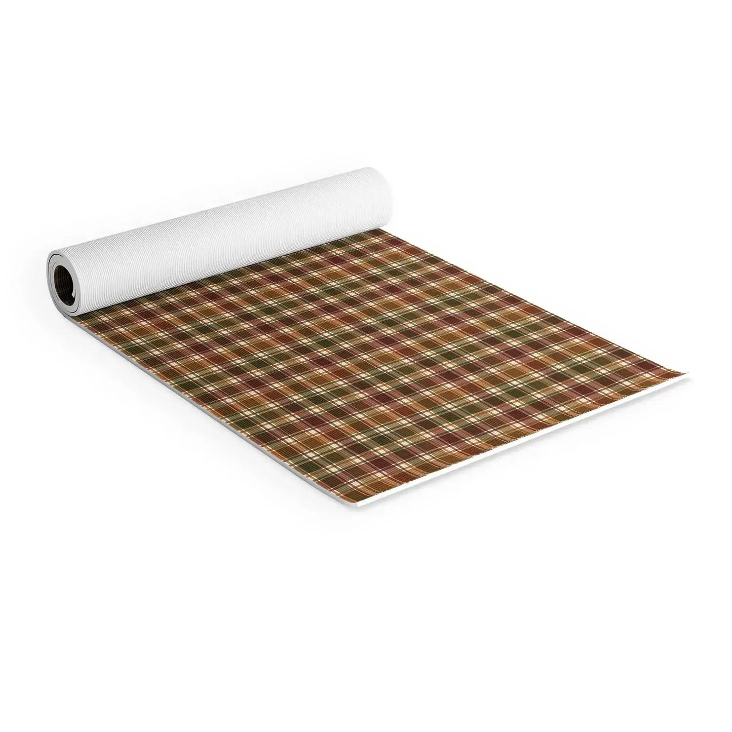 Cozy Vintage Plaid Yoga Mat