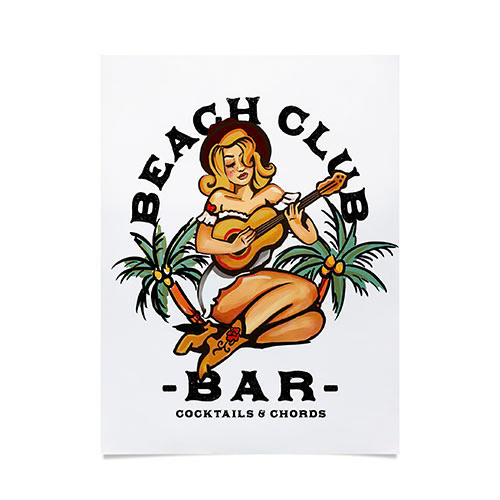 Beach Club Bar Poster Art