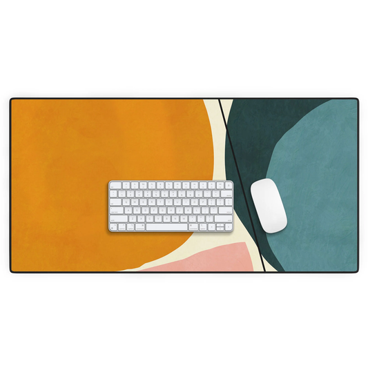 Shapes Geometric Minimal Paint Desk Mat