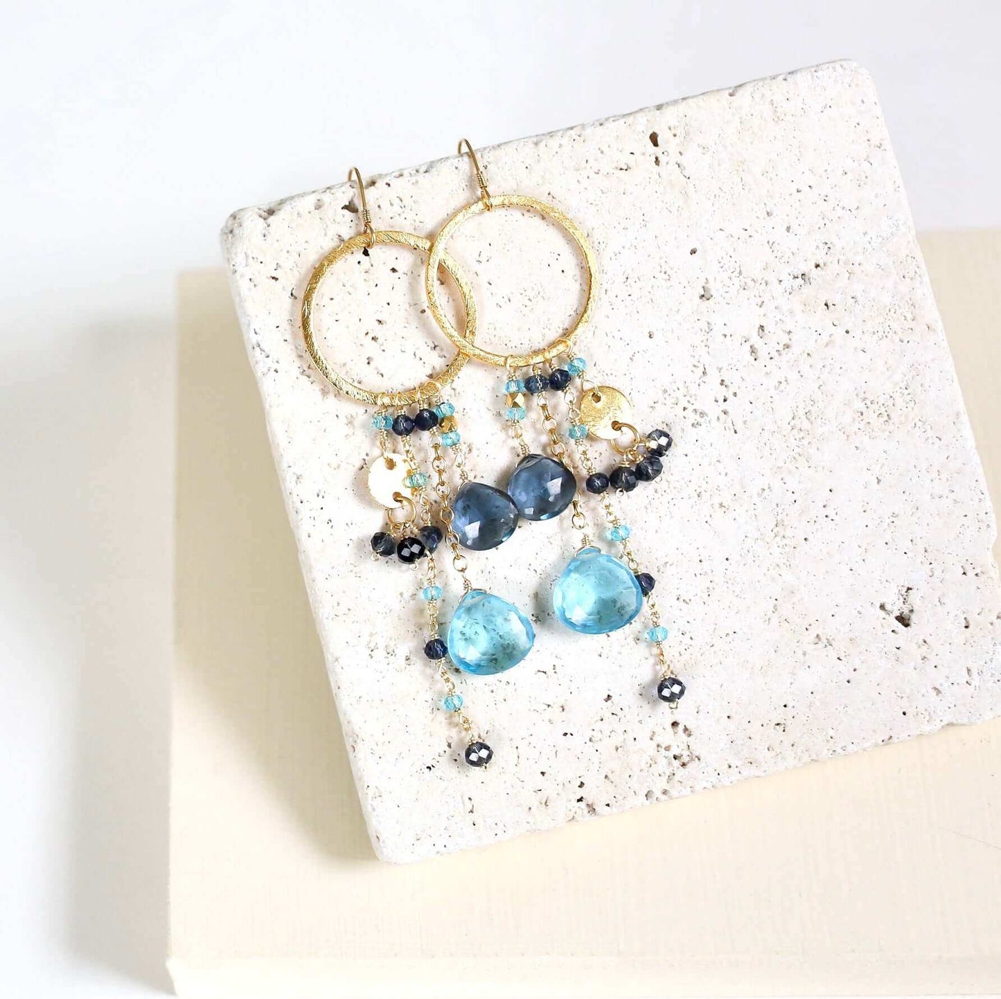 Iolite & Aquamarine Ammil Earrings