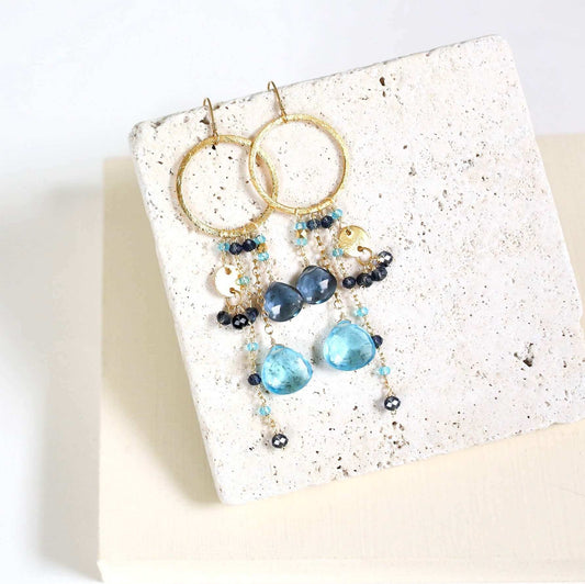 Iolite & Aquamarine Ammil Earrings