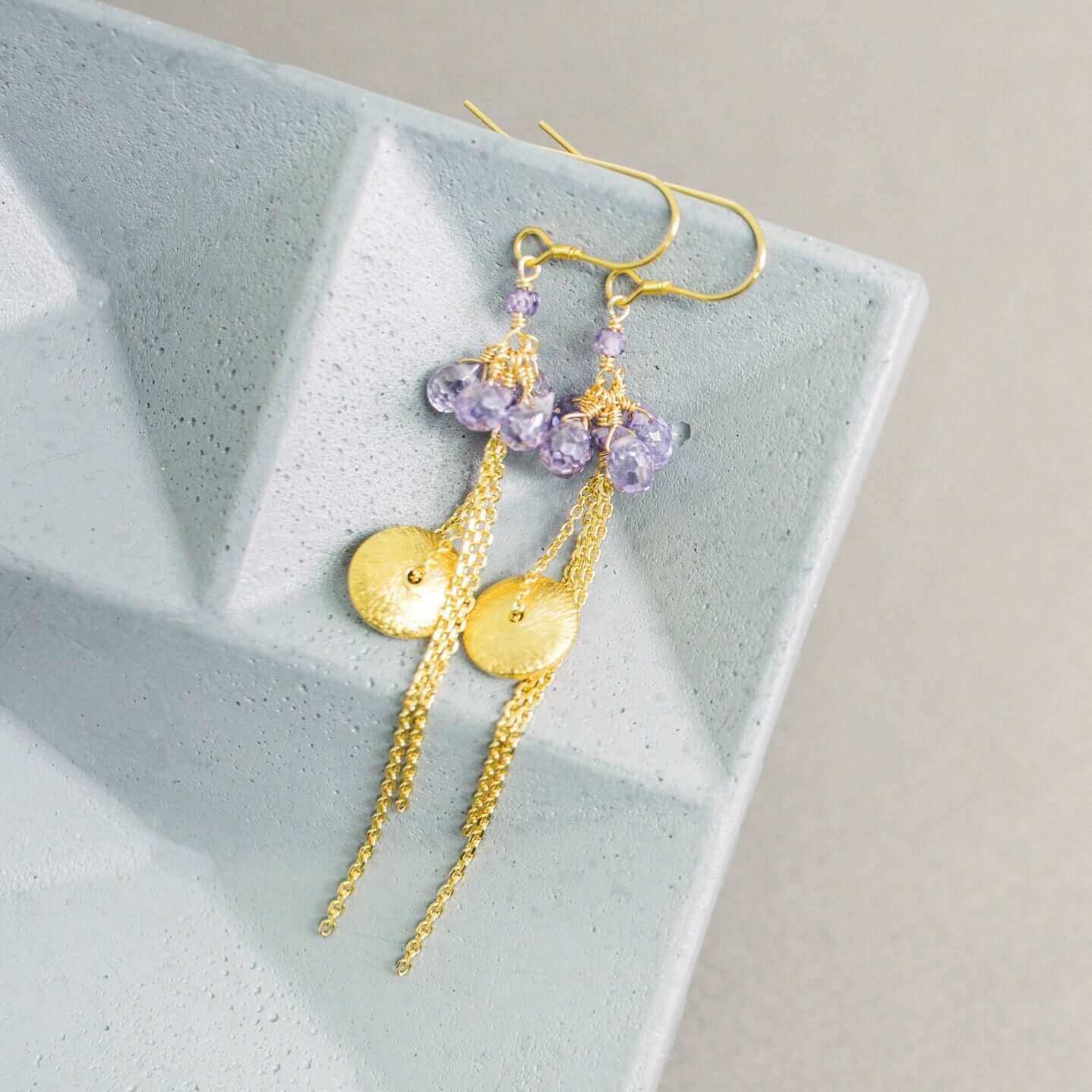 Aquamarine En Pointe Earrings