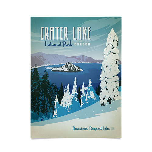 Crater Lake National Park Poster Art