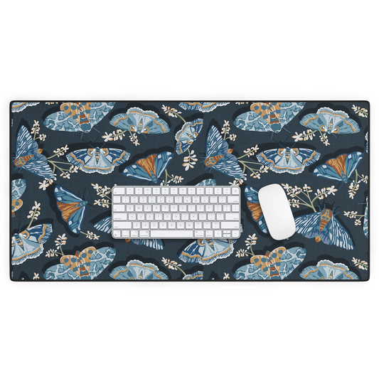 Gathering Moths Midnight Desk Mat