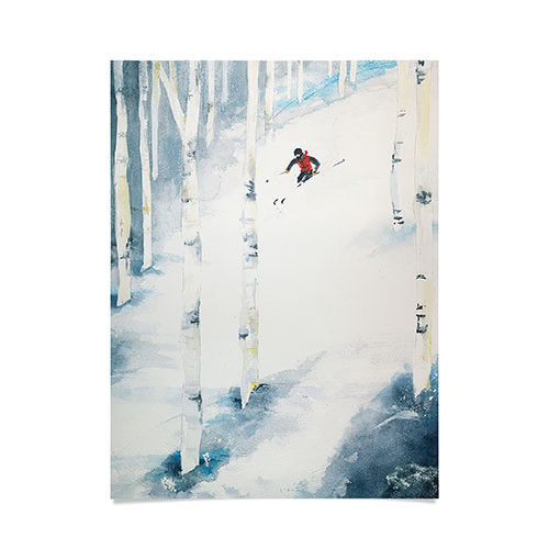 Snow Skiing Poster Art