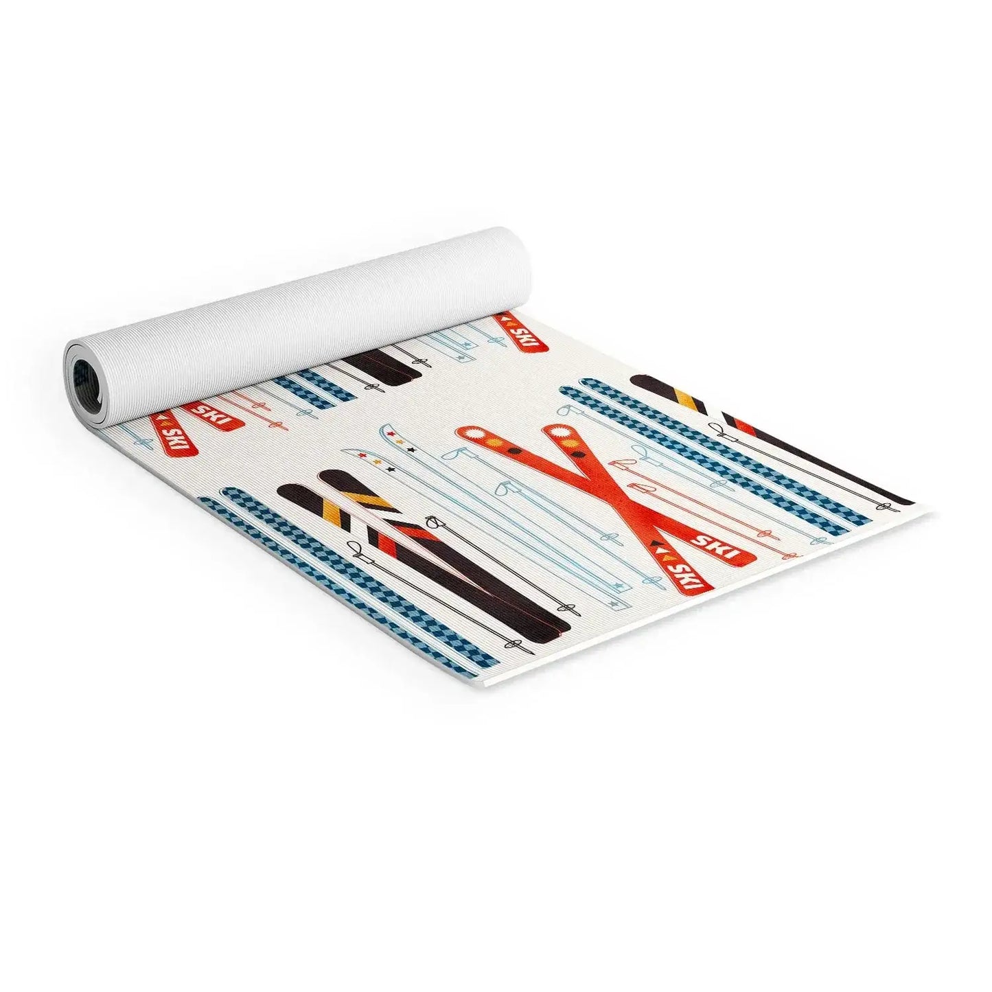 Retro Skis Yoga Mat