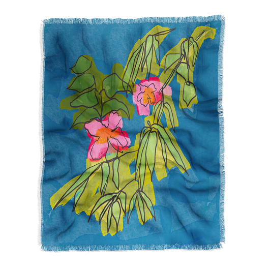 Flowers on Captiva Throw Blanket - Lightweight