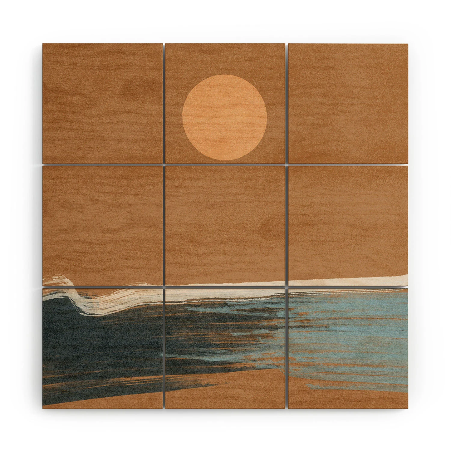 Sunset Wood Wall Mural