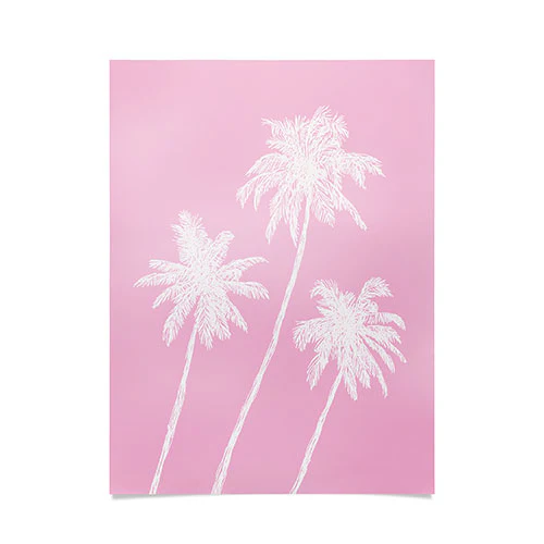 Pink Palm Trees Poster Art