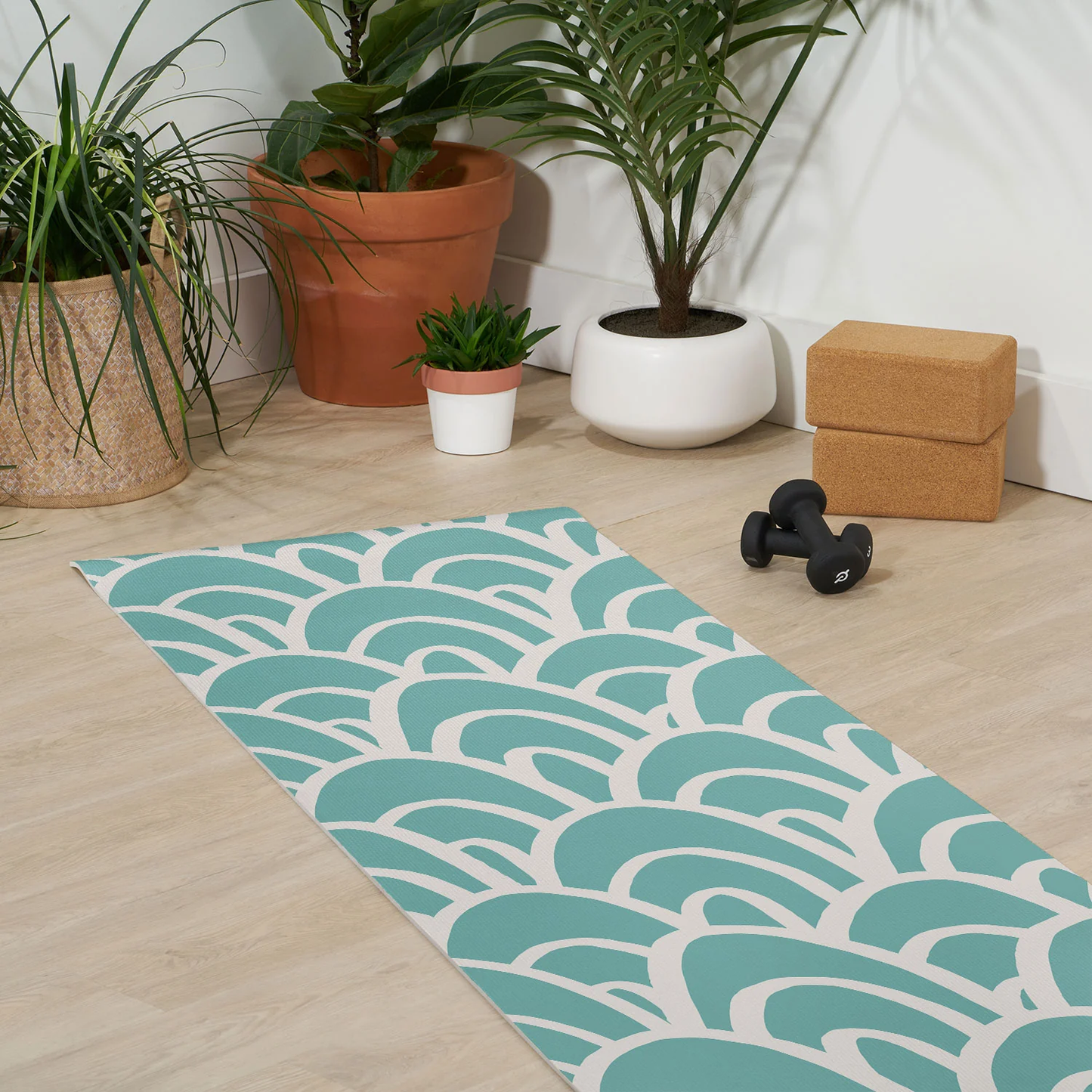Wave Teal Yoga Mat