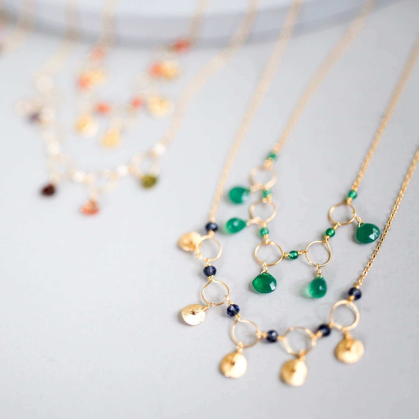 Green Onyx Mini Sparkler Necklace