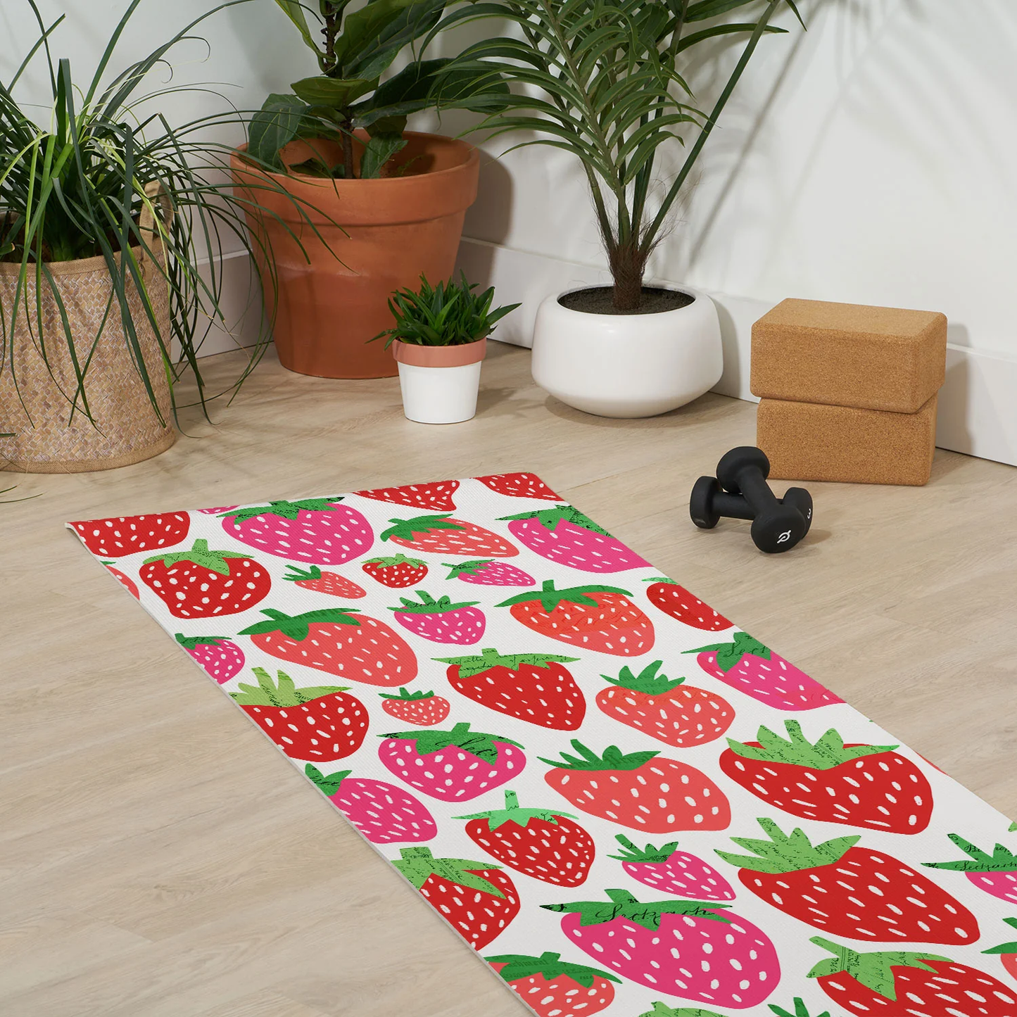 Strawberries Yoga Mat