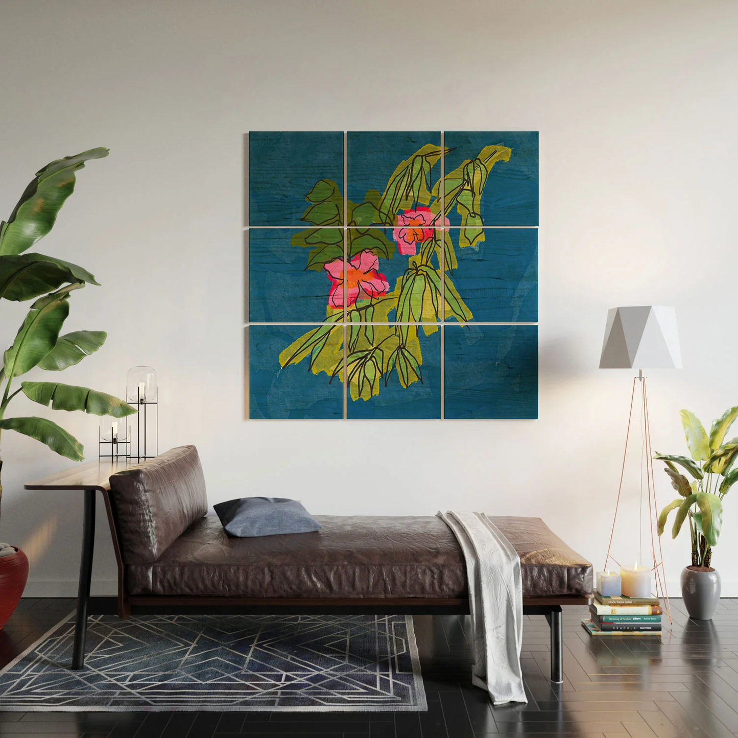 Flowers on Captiva Wood Wall Mural