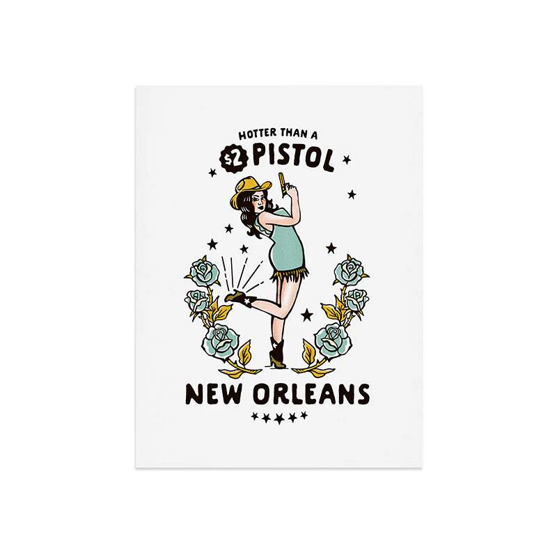 New Orleans Cowgirl Art Print