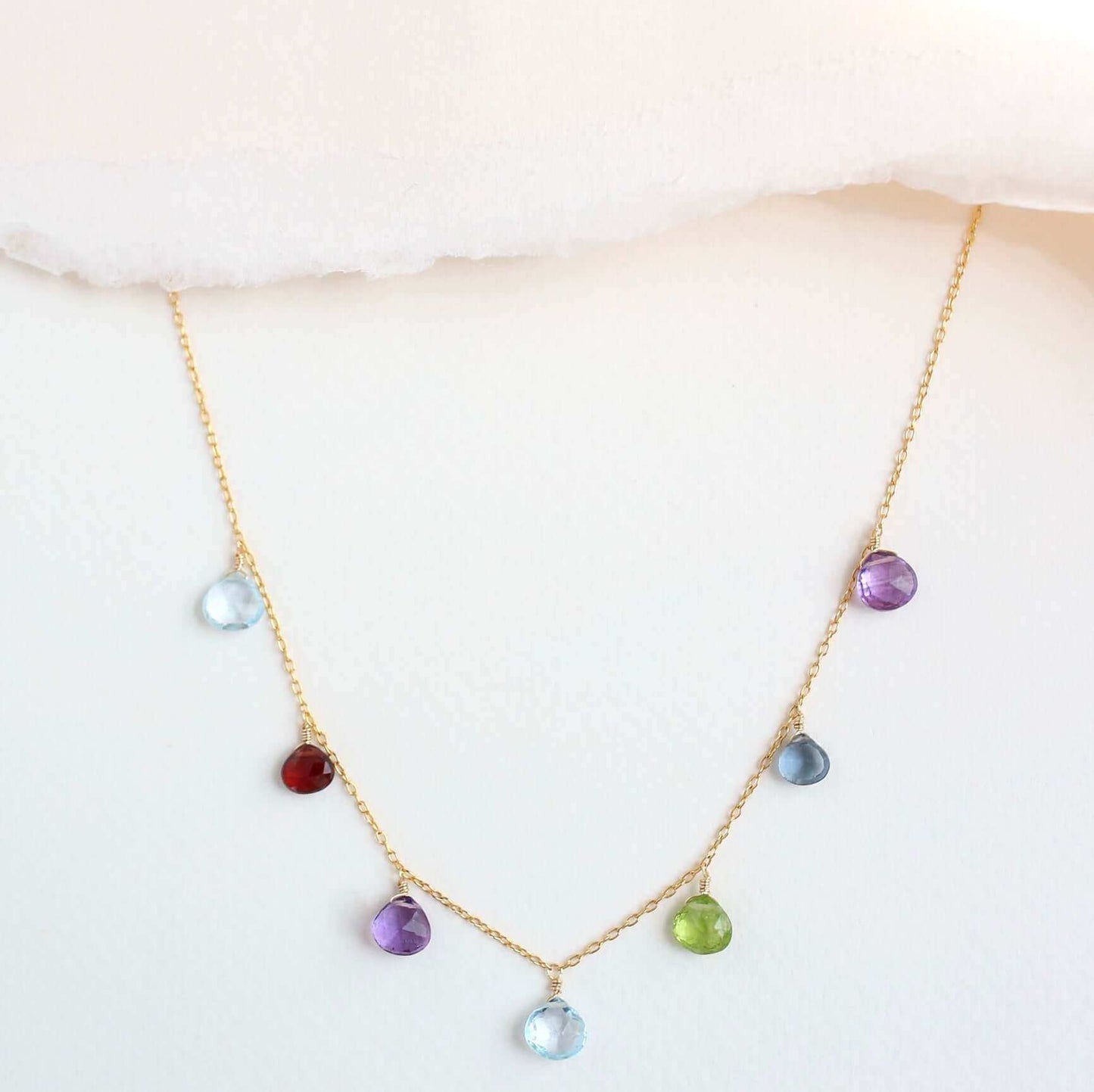 Gold Rainbow Sparkler Necklace