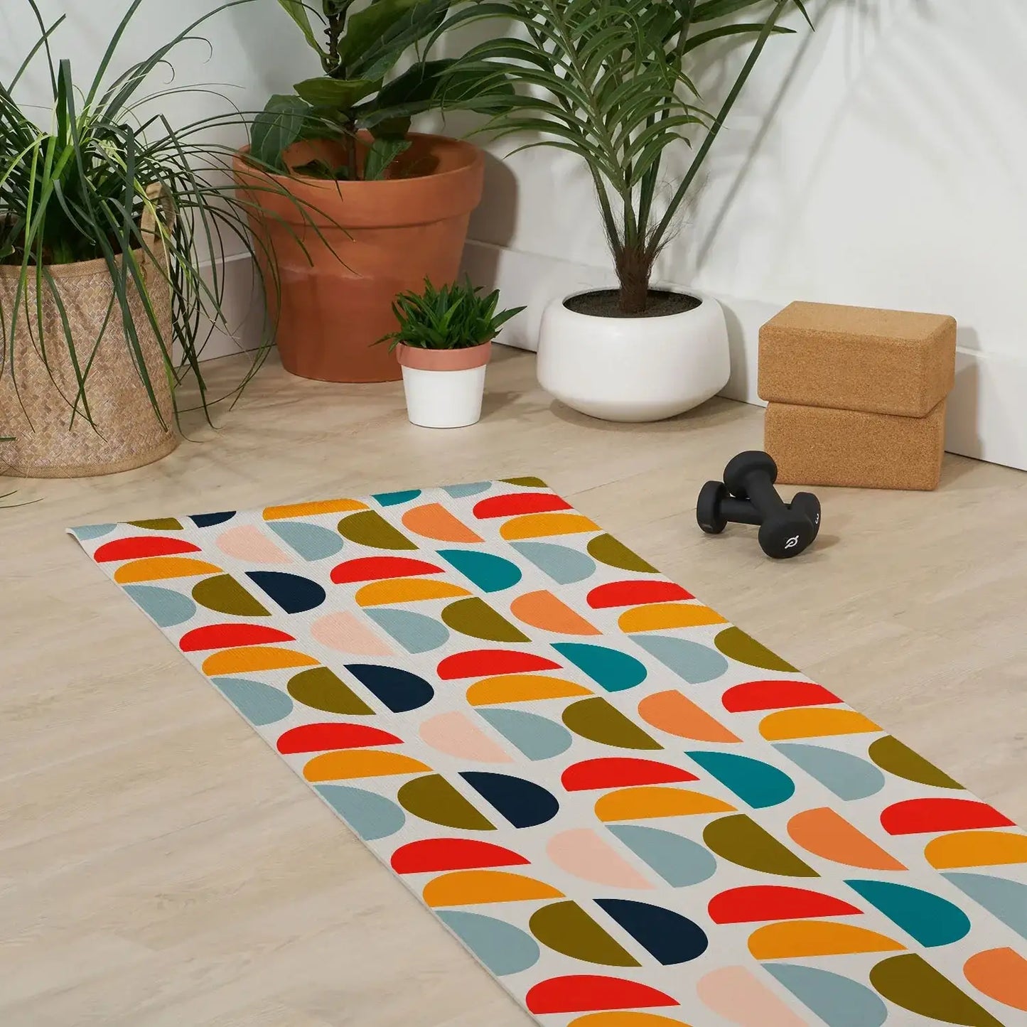 Mid Century Geometric Yoga Mat