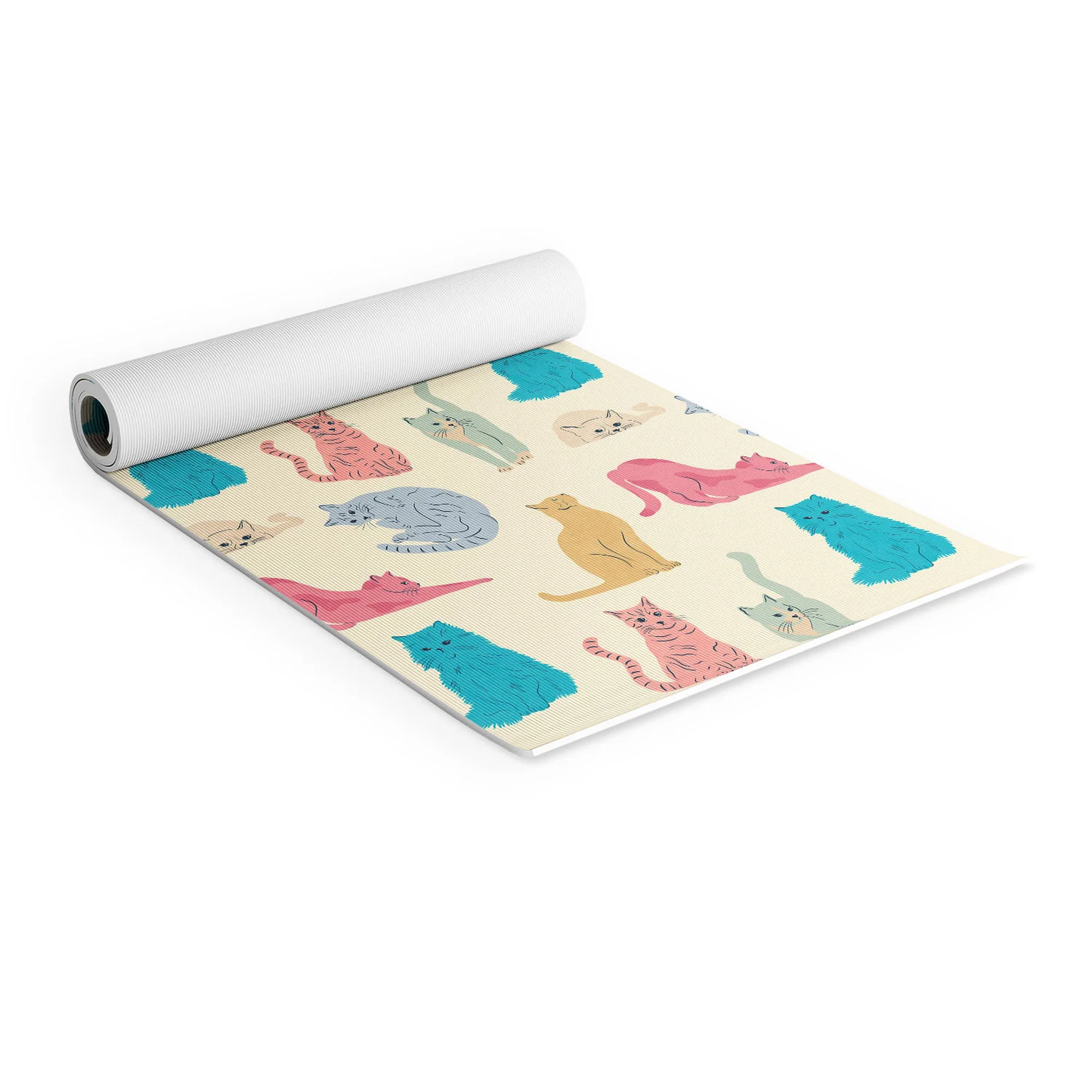 Pastel Cats Yoga Mat