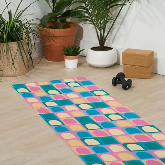 Checker Arches Pastel Yoga Mat