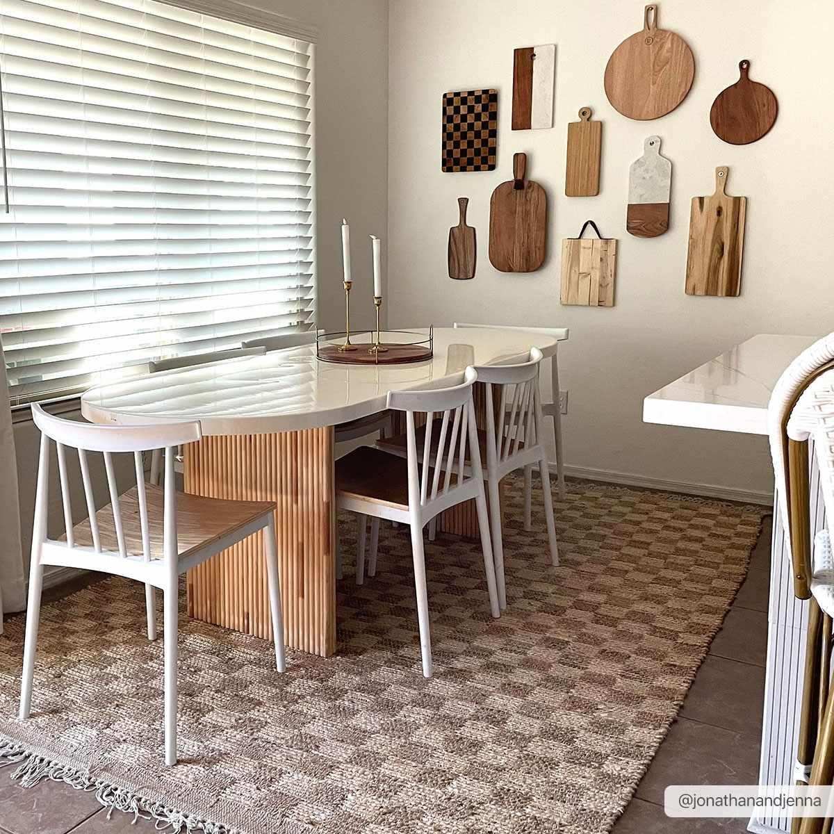 Ionut Checkered Jute Area Rug