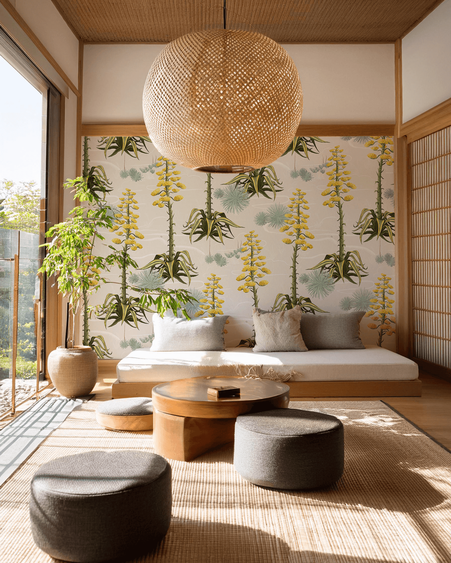 Agave Valley Wallpaper, off-white
