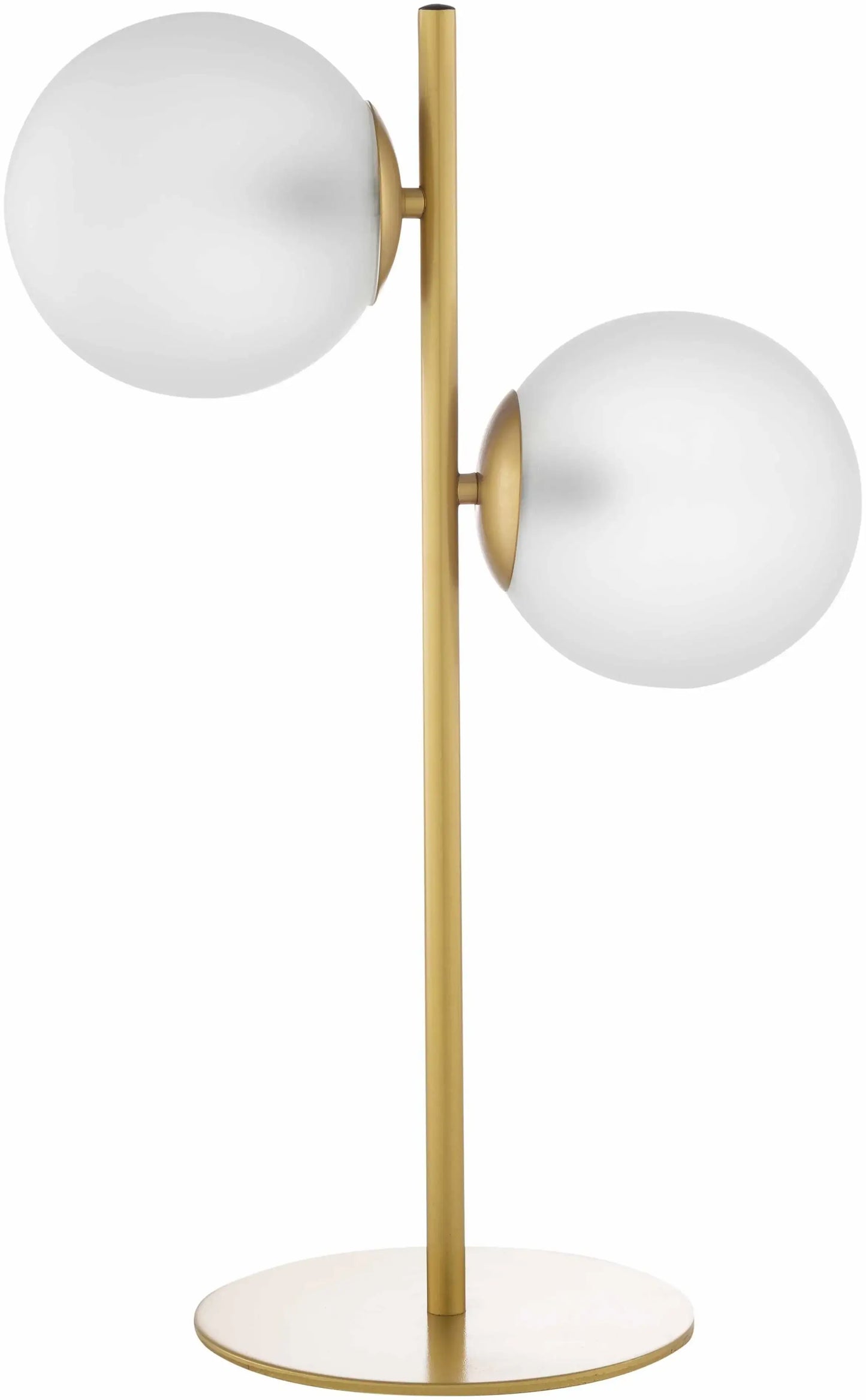 Mustard Modern Table Lamp with glass details for bedside or console tables