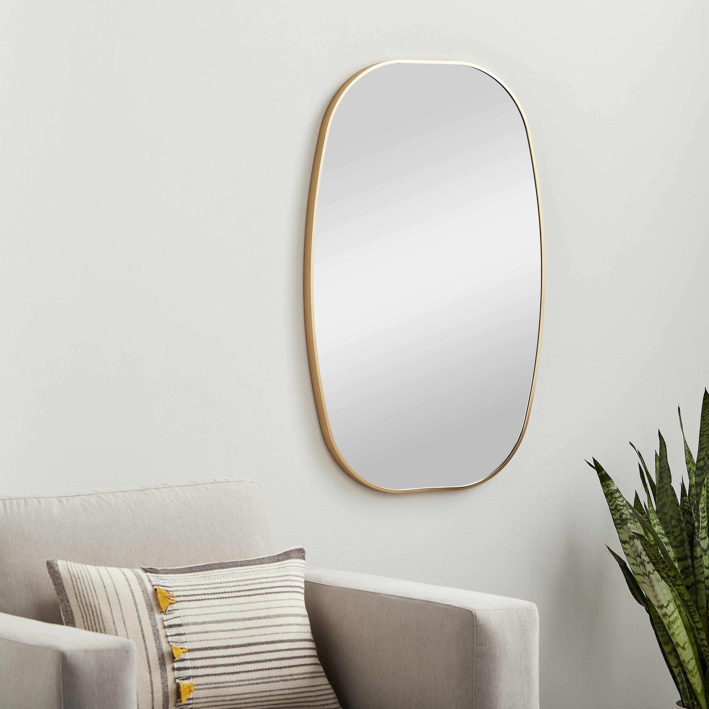 Kopparberg Gold Frame Round Mirror