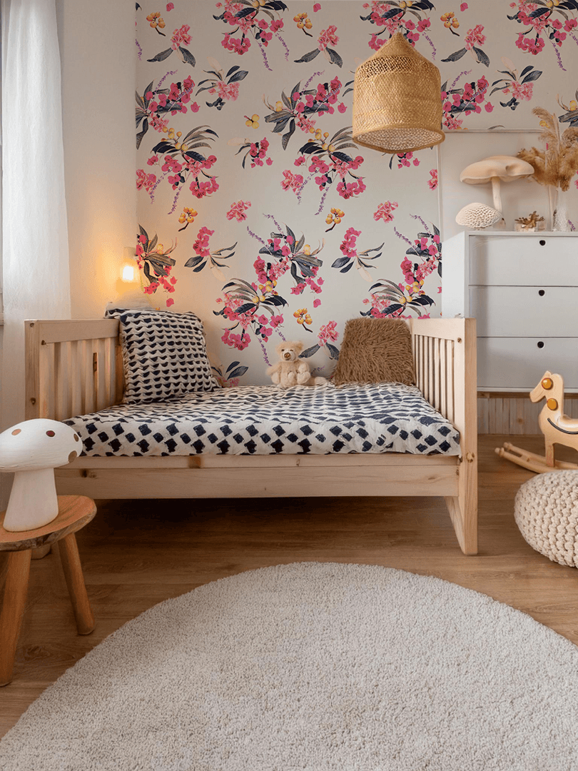 Floral Loquat Wallpaper, off-white