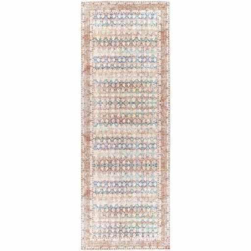 Rust Maligaya Distressed Washable Area Rug
