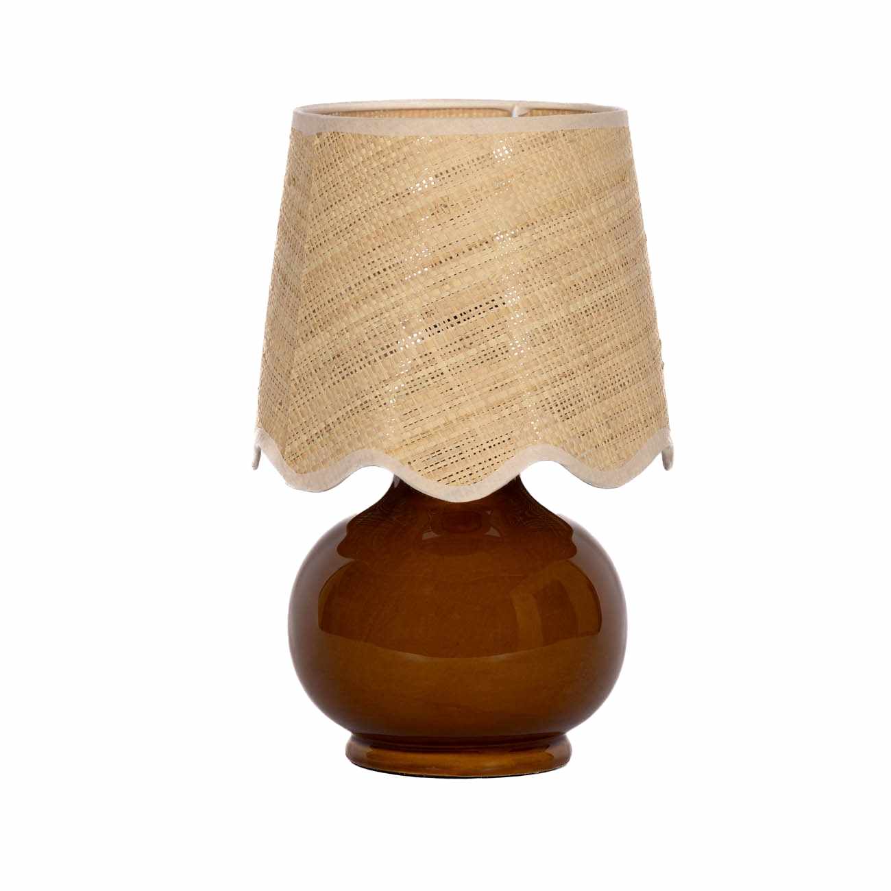Wokila Tan Solid Ceramic Table Lamp