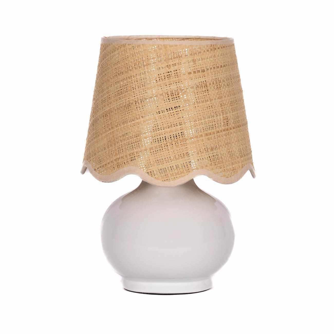 Logale White Solid Ceramic Table Lamp