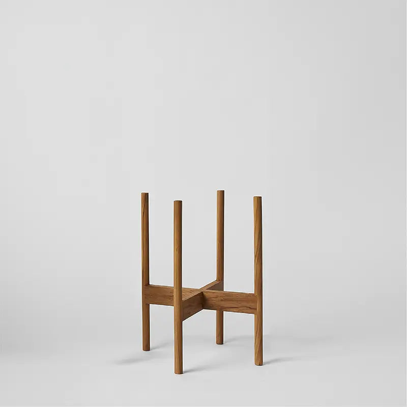 Rounded Hardwood Plant Stand