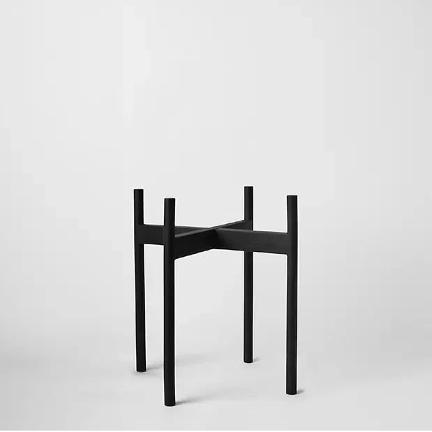 Rounded Hardwood Plant Stand