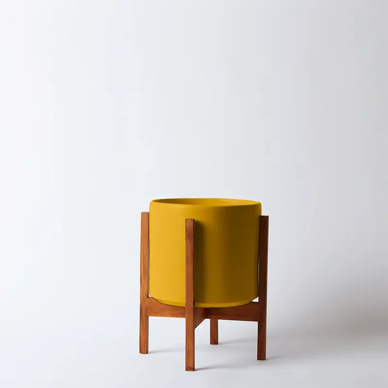 Solid Goods Ceramic Cylinder– With or Without Mahogany Stand